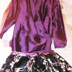 Purple wrap around top it is 100% silk